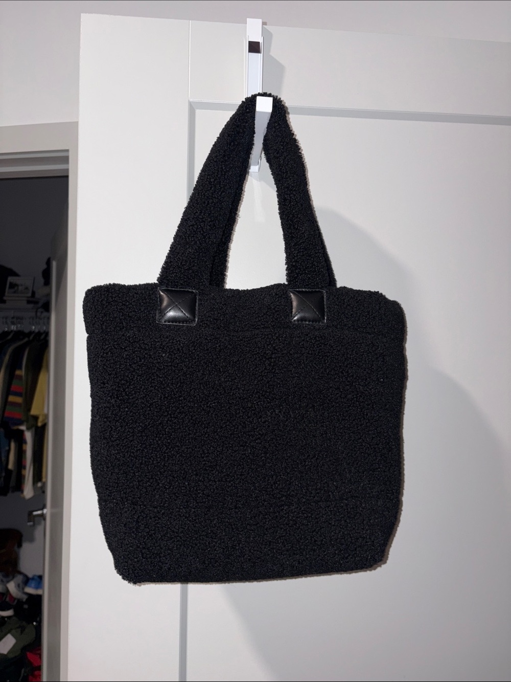 Black Sherpa Tote Bag